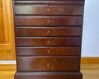 265 6drawerwoodjewelrychestwithfeltli