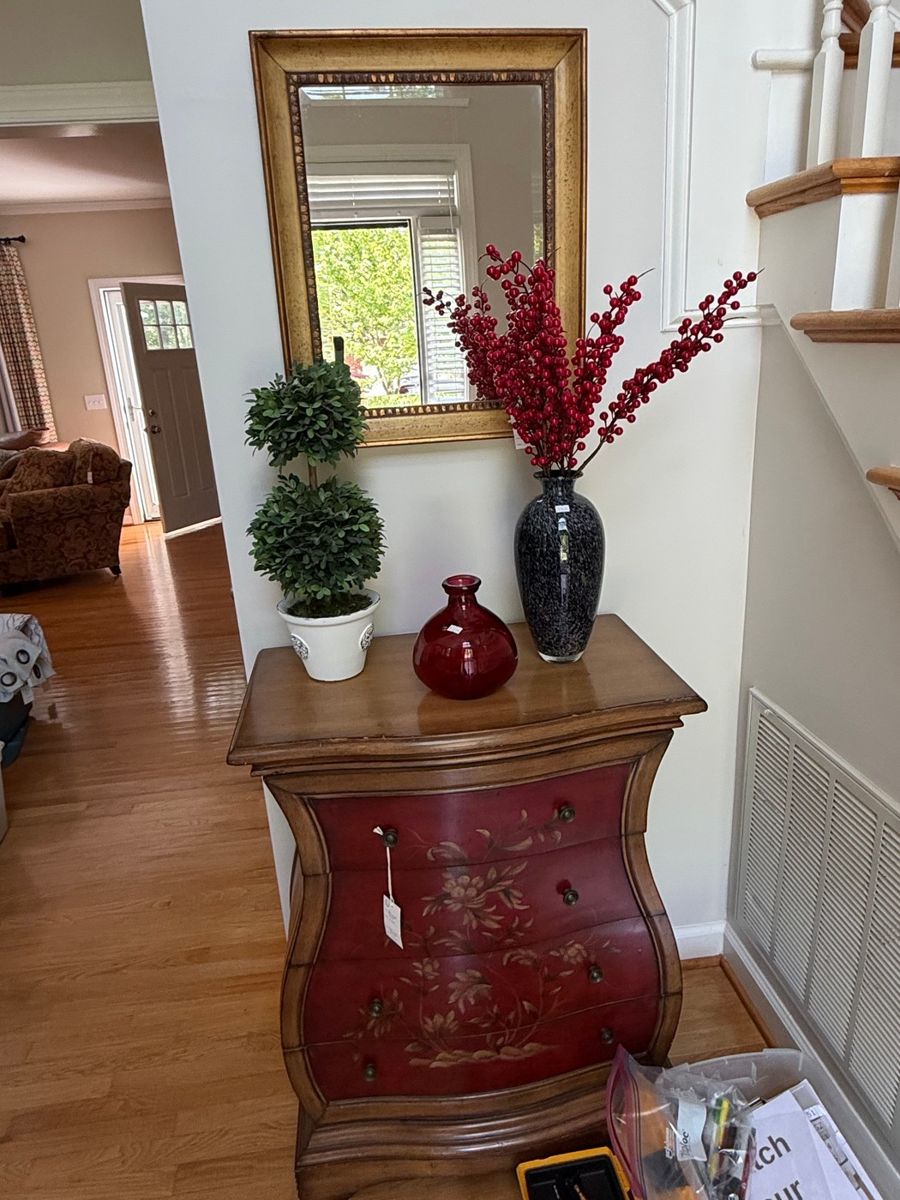 Ethan Allen Paint Decorated 'Tuscany' Bombe Chest