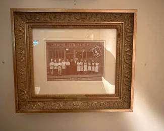 Framed Photograph of Crèmerie-Restaurant Polidor with Postage Stamp