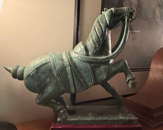 Chinese Tang Dynasty Style Jade Horse Sculpture