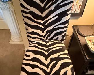 Zebra Print Dining Chair