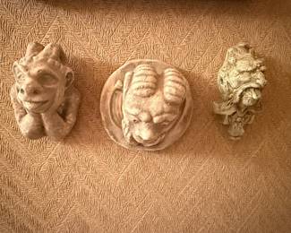 Gargoyle and Grotesque Wall Plaques (Set of 3)