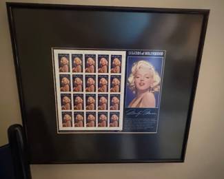 Marilyn Monroe "Legends of Hollywood" Framed Stamp Display