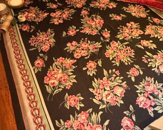 French Aubusson Needlepoint Floral Area Rug