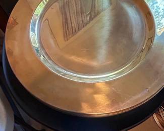 Set of 2 Solid Brass Charger Plates
