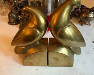Brass Dove Bookends