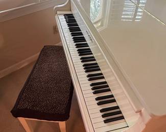 Hyundai White Baby Grand Piano with Bench