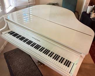 Hyundai White Baby Grand Piano with Bench