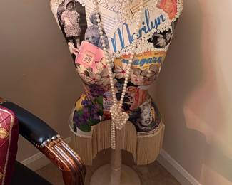 Marilyn Monroe Collage Mannequin Bust