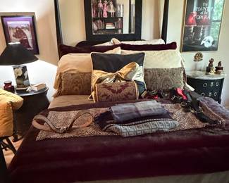 Four-Poster Bed with Decorative Accents
