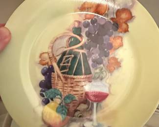 Royal Norfolk Christine Coleman "Wine Harvest" Decorative Plate
