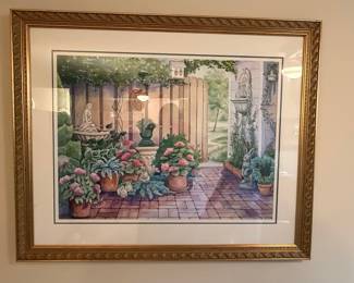 Miss Trawick's Garden Shop Watercolor Print by Janet Kruskamp
