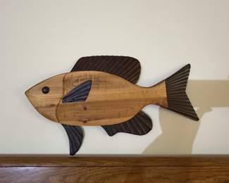 Hand-Carved Wooden Fish Wall Decor
