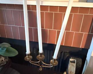 Brass Candelabra with Three Arms