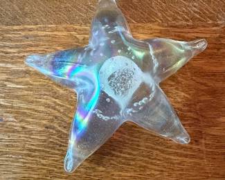 Blown Glass Starfish Paperweight