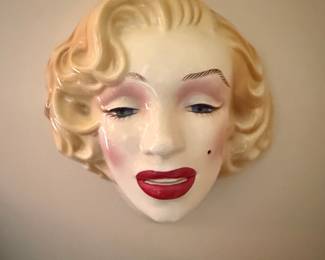Marilyn Monroe Ceramic Wall Mask by Clay Art