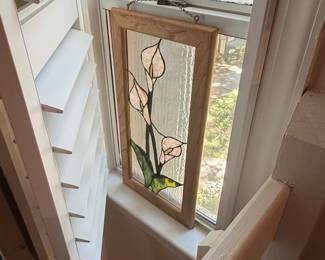 Stained Glass Calla Lily Panel