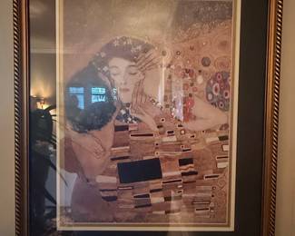 Gustav Klimt 'The Kiss' Reproduction Print