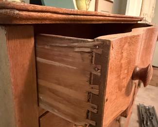 Antique Tiger Oak Serpentine Front Dresser