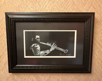 Jazz Clarinet Player Painting by Nult