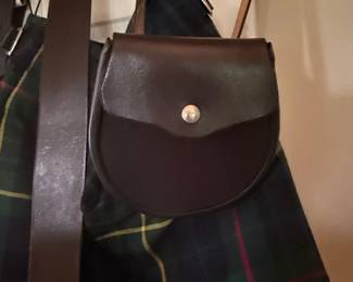 Leather Sporran with Tartan Kilt Belt