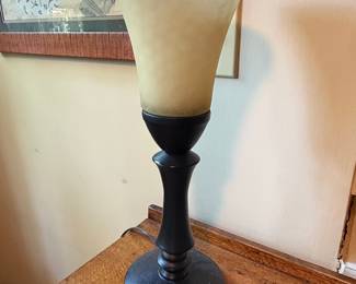 Transitional Style Table Lamp with Frosted Glass Shade