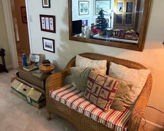  Rattan and Wicker Loveseat