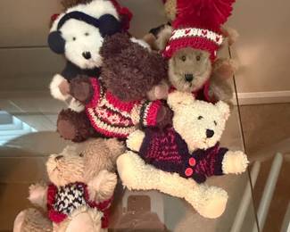 Collection of Assorted Teddy Bears with Knitted Outfits