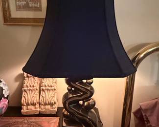 Mid-Century Modern "Zig-Zag" Ceramic Table Lamp