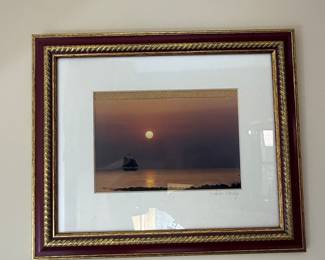 Sailing Ship at Sunset Print