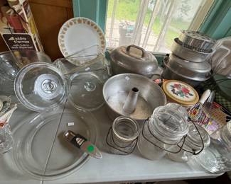 Lots of vintage and antique dishes that once belonged to Auntie Dean