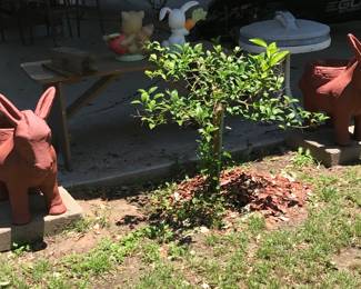 Two donkey planters