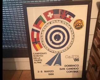 1986 Italy shooting sport framed target