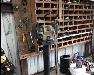 Grinder and lots of bolts/screws/clamps