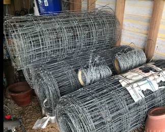 Wire - severalfull and partial rolls plus barb wire and T posts