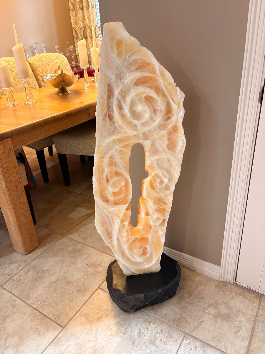 Honeycomb Calcite Statue
