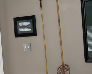Antique ski poles