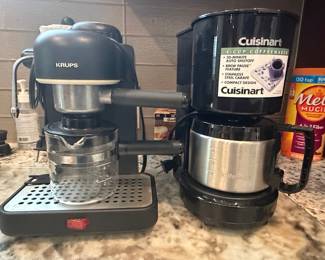 Krups Espresso Machine and Cuisinart 4-Cup Coffeemaker