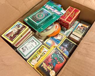 Assorted Vintage Playing Card Decks and Novelty Items, including Odd Rods and Hot Rod themed items