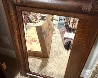 Oak Mission Style Mirror