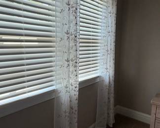 Embroidered Leaf Sheer Curtains