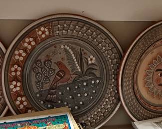 Hand-painted Pottery Plates