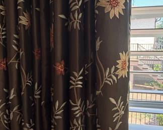 Embroidered Floral Drapes