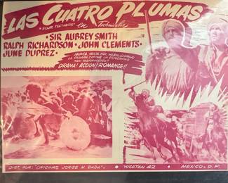 Las Cuatro Plumas (The Four Feathers) Vintage Mexican Lobby Card