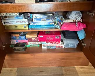 Assorted Vintage Board Games and Collectibles