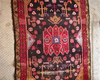 Vintage Baluchi Tribal Wool Rug