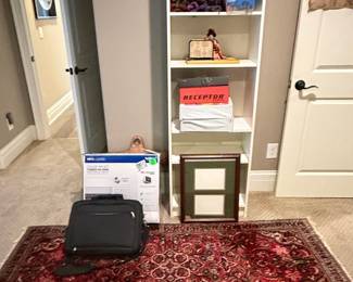 Estate Sale Assorted Household Lot (Printer, Laptop Bag, Oriental Style Rug)