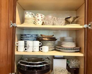 Assorted Ceramic and Glass Tableware Set