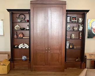 Custom Built In Cabinet with Display Shelves
