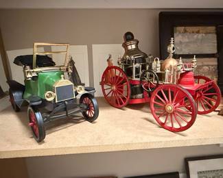 Vintage Ford Model T Fire Engine and Touring Car Models